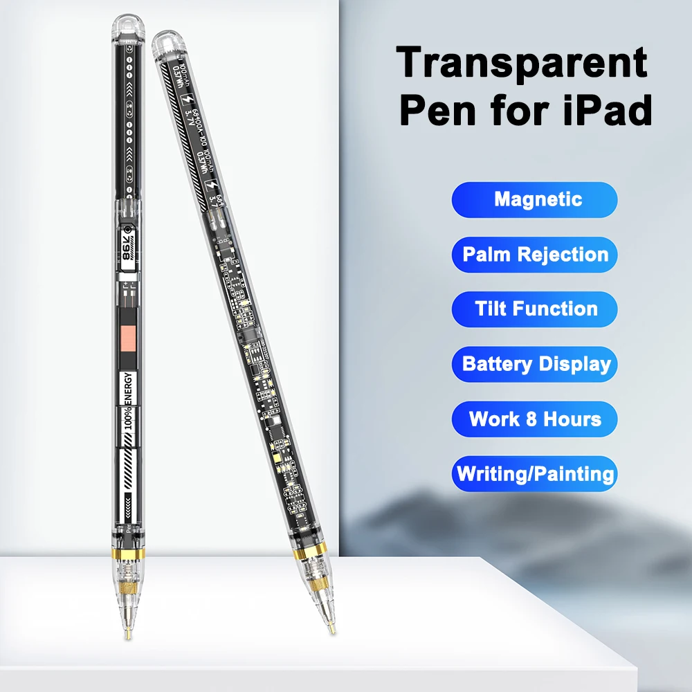 Transparent Stylus Pen for Apple Pencil iPad Pencil Pen for iPad Pro Mini Air Palm Rejection Tablet Drawing Pen iPad Accessories