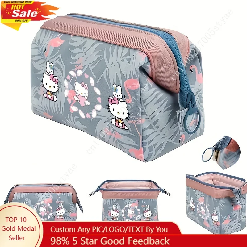 

Cute Sanrio Makeup Bag Women's Large Capacity Makeup Bags Portable Cute Design with Multiple Compartments for Cosmetics