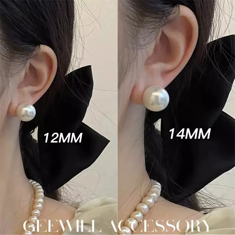 Pendientes de Clip de oreja de perla para mujer, aretes sencillos con orificio para la oreja, Piercing falso, joyería de moda, 2 uds.