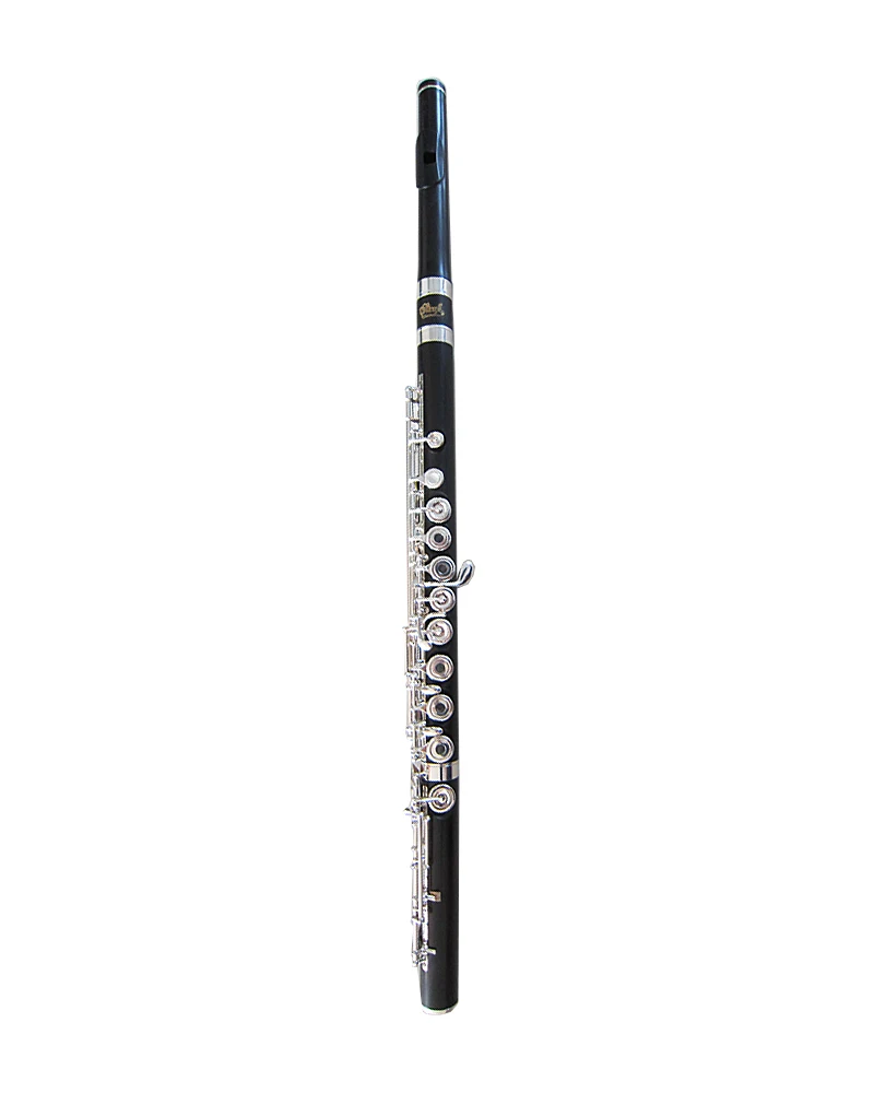 17  Dual Use With Open Holes Natural Ebony Body And Head Joint Silver Plating Professional Flute