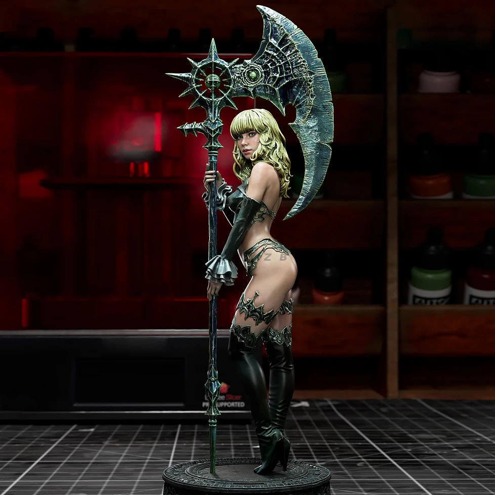 

The height of man 38mm 50mm 75mm Resin Model Kit Giant Axe Goddess Self Assembly and Coloring（3D Printing ） TD-7275/3D