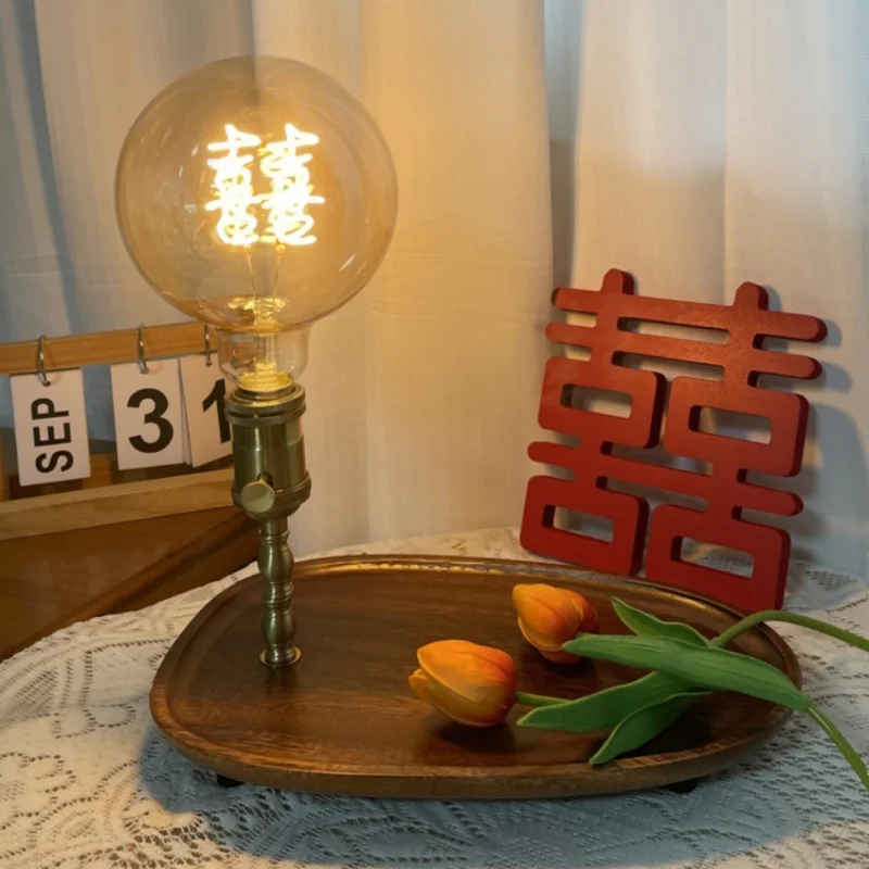 

Retro Classic Wooden Nostalgic WeddingBedroom Bedside Lamp WeddingWedding Lantern
