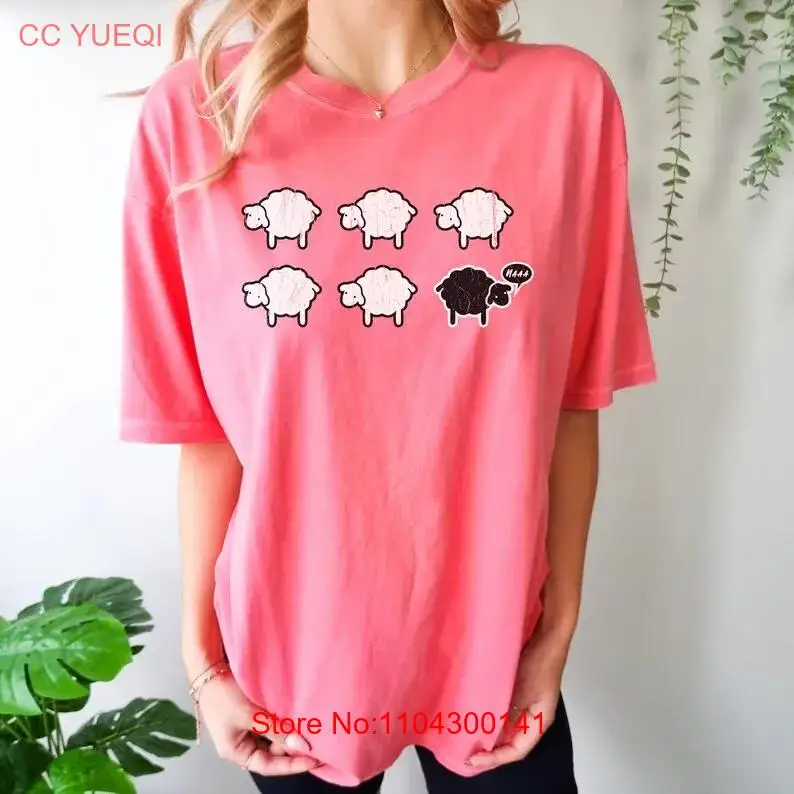 Camiseta BLACK SHEEP of the Family Breaking Generational Cycles, colores cómodos, sarcástico estético de gran tamaño para hermanos