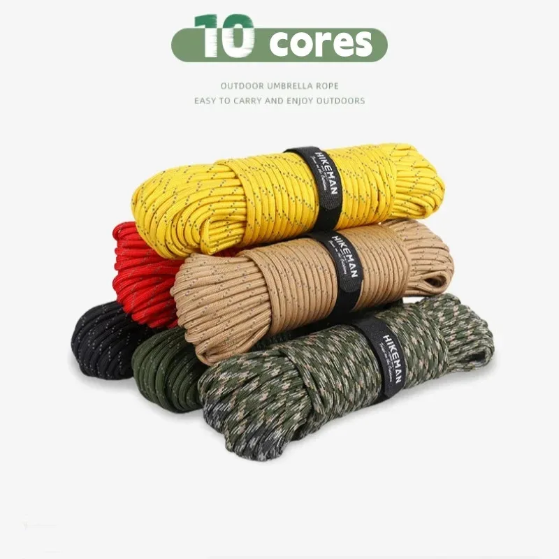 10-Core 750 LBS الجيش Paracord عاكس بقاء حبل للتخييم التنزه التكتيكية استخدام مشعل نار متعددة الأغراض مضفر الحبل #1