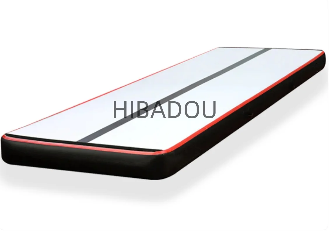 

HIBADOU Air Mat Tumble Track 6*2*0.2m Inflatable Gymnastics Tumbling Track Mat with Electric Air Pump for Cheerleading