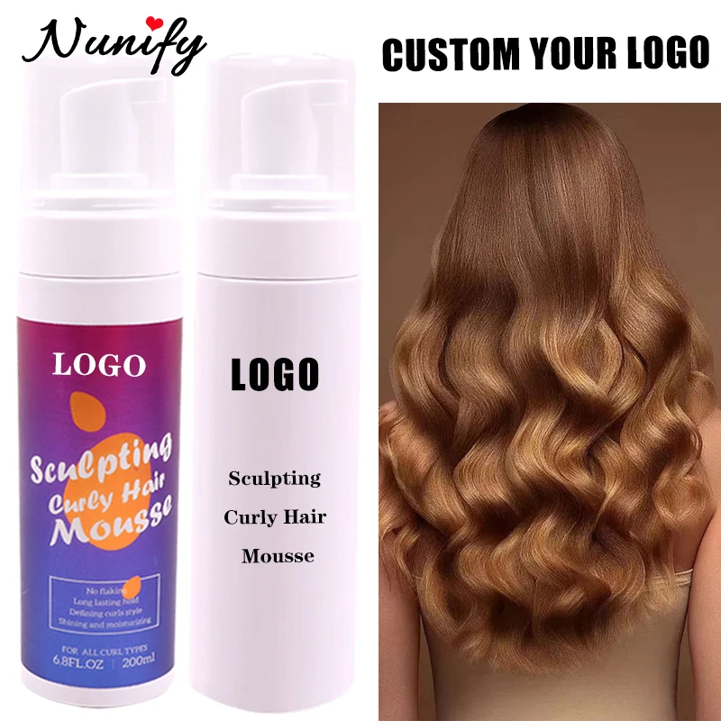 

Personalize Sculpting Curly Hair Mousse For Frizz Control Custom Logo Curly Hair Mousse Long Lasting Hold Hair Styling Foam