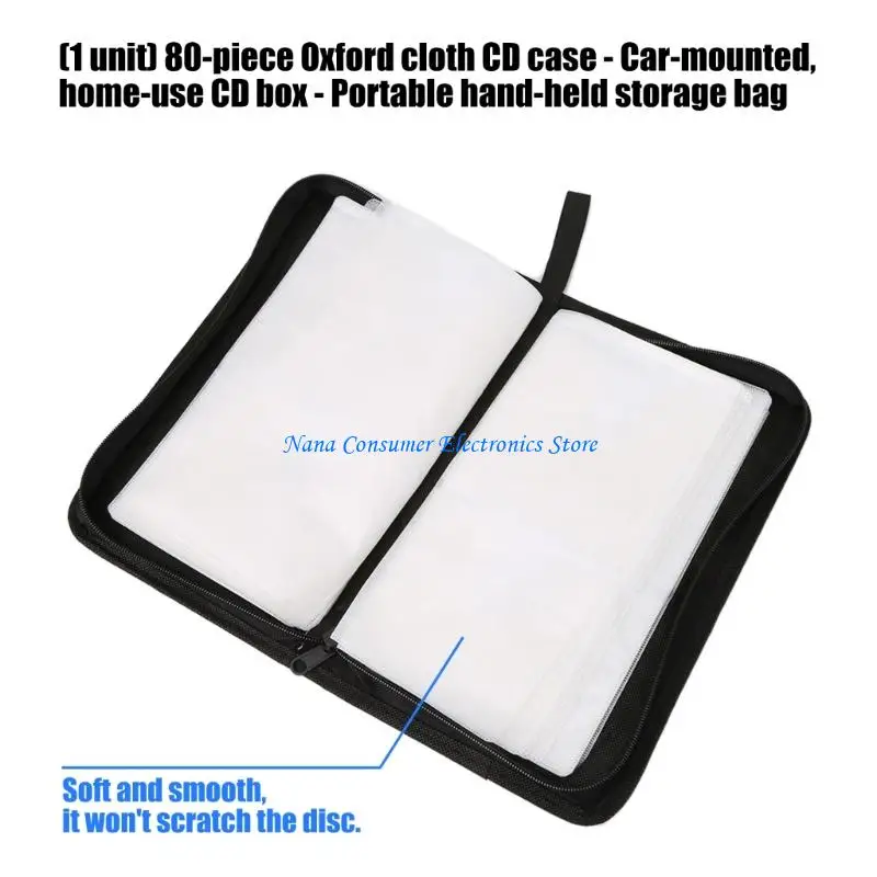 G7NE MultiPurpose 80 Disc Storage Bag With Reinforced Oxford Fabric Organizers Case