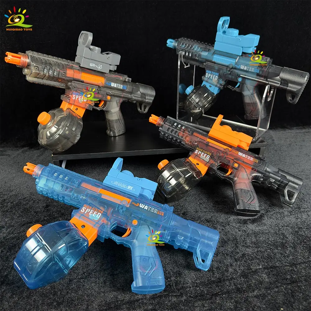 

Электрический водяной пистолет HUIQIBAO, игрушечный пистолет для стрельбы на открытом воздухе для детей и взрослых, игра в стрельбу на открытом воздухе
