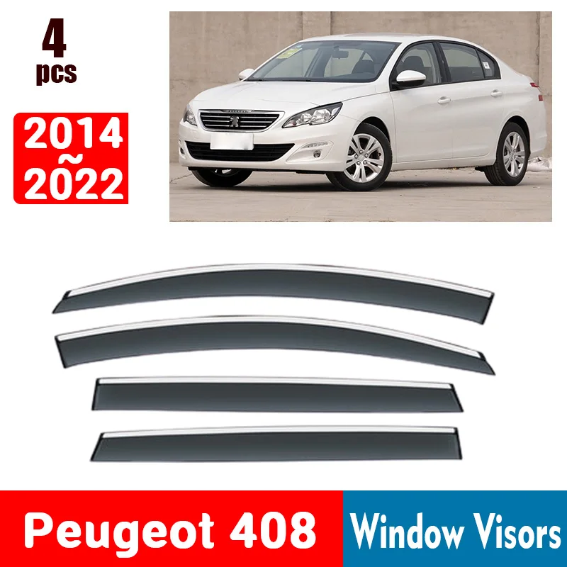 

Для Peugeot 408 2014-2022 оконные козырьки защита от дождя оконные окна дождевик дефлектор тент щит на вентиляционное отверстие КОЖУХ КРЫШКА отделка