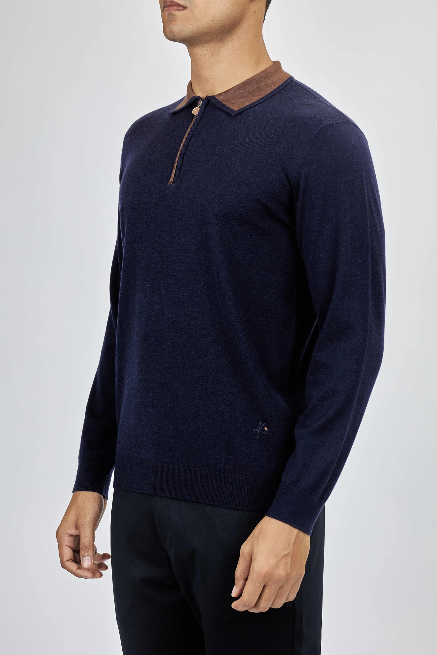 

OECHSLI Sweater Cashmere men's 2025 new warm solid color Straight business knitting elastic zipper high quality big size M-4XL