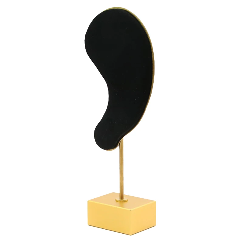 

CGG-Earring Display Stand Microfiber Earring Holder Ear-Shaped Ear Clip Stud Jewelry Display Organizer Stand - A
