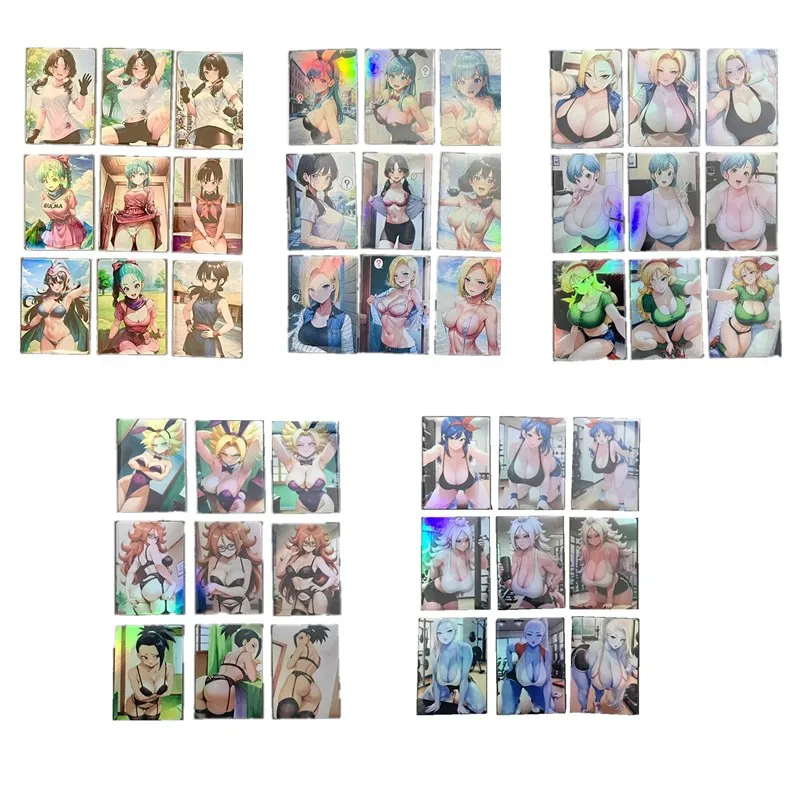 

45 наборов сексуальных телесных карточек Dragon Ball Artificial Man No. 18/21 Bulma Anime ACG Super Saiyan Game Подарочная домашняя коллекционная карта