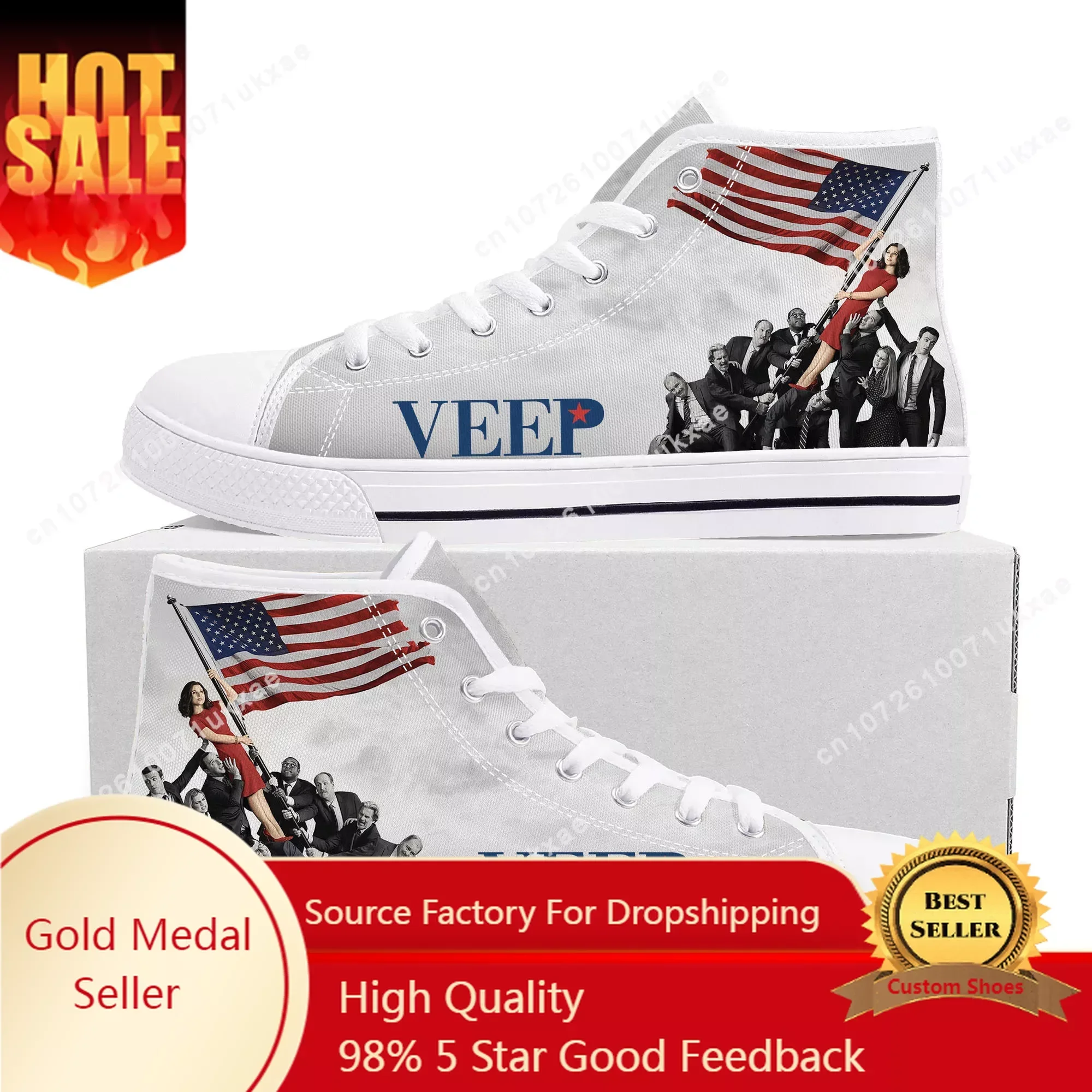 

Veep High Top Sneakers Mens Womens Teenager High Quality Selina Meyer Canvas Sneaker couple Casual Shoe Customize Shoes