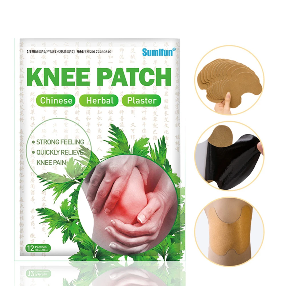 12/36 pcs Knee Sore Patch Pain Relieving Patch Reduce Iammation Self-Heating Sticker Cold Protection Wormwood Body Patch