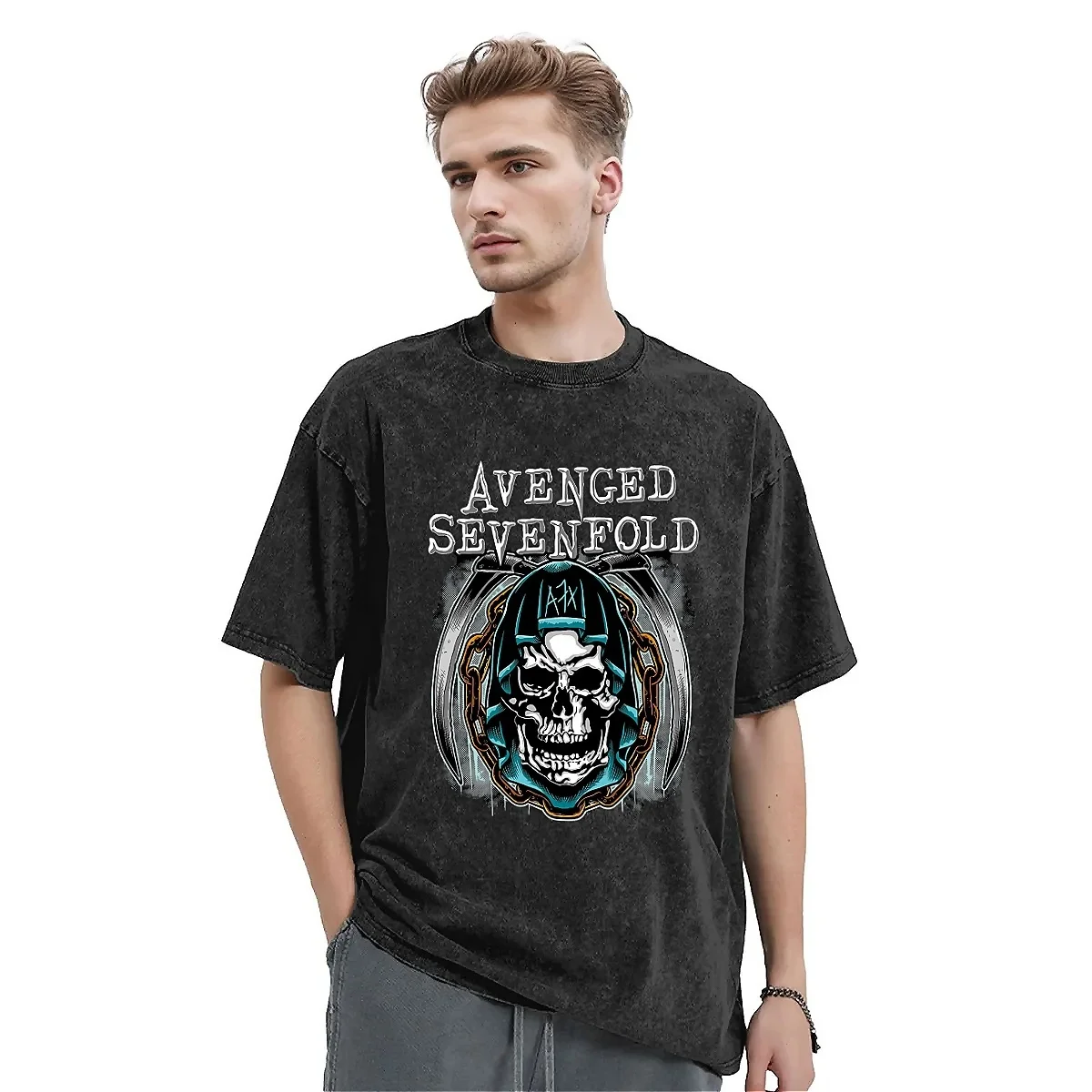 Avenged Sevenfold Rock T-Shirt  Popular T Shirts Short Sleeves Aesthetic Tshirt Beach Casual O Neck Big Size Tees