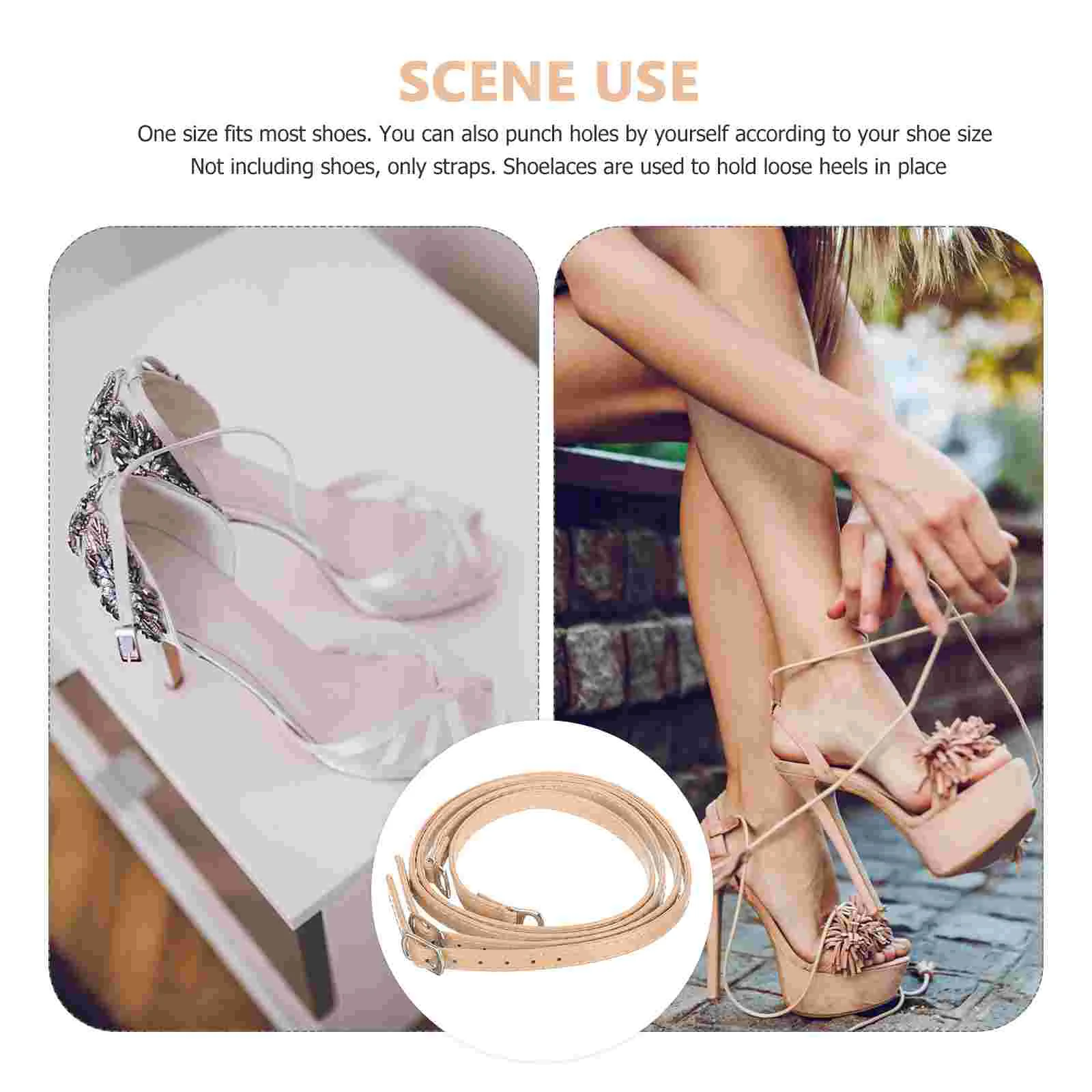 Heel High Heels Laces Women's Shoes for Shoelace Clips Metal Straps Loose Ankle