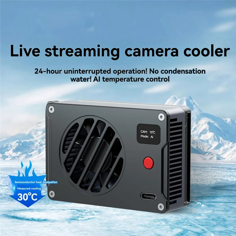 【T07A】Półprzewodnikowy radiator aparatu do Sony ZVE10/A7S3/A7C2/Canon R5/R6/R8 Fuji XT4 Sprzęt fotograficzny Radiator aparatu