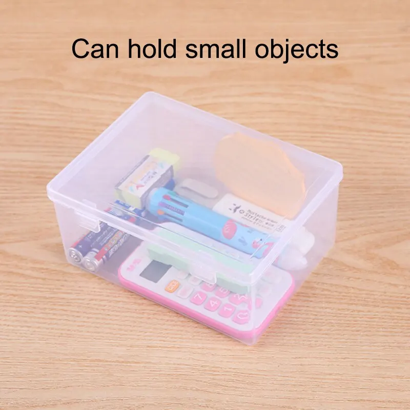 1PC Transparent PP Dual Fastened Transparent Display Box Jewelry Jewelry Container Jewelry Box Art DIY Parts Tool Storage Box