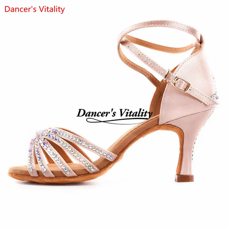 Latin Dance Shoes Women Adult Women Rumba Chacha Dance Competiton Costume Shoes 33-41 Size Female Modern Ballroom Latin Shoes