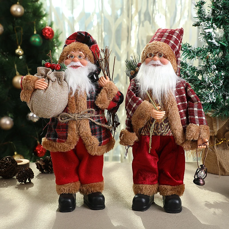 

Christmas Santa Claus Doll Standing Santa Claus Doll Christmas Decoration Navidad Party Decor Xmas Ornaments New Year 2025 Gift