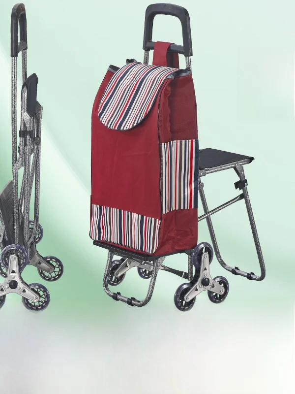 

Foldable ed Hand-Pulled op Cart Large Capaci Stair Climbing Vegetable Bung Hand-Pu Cart Portable for ly