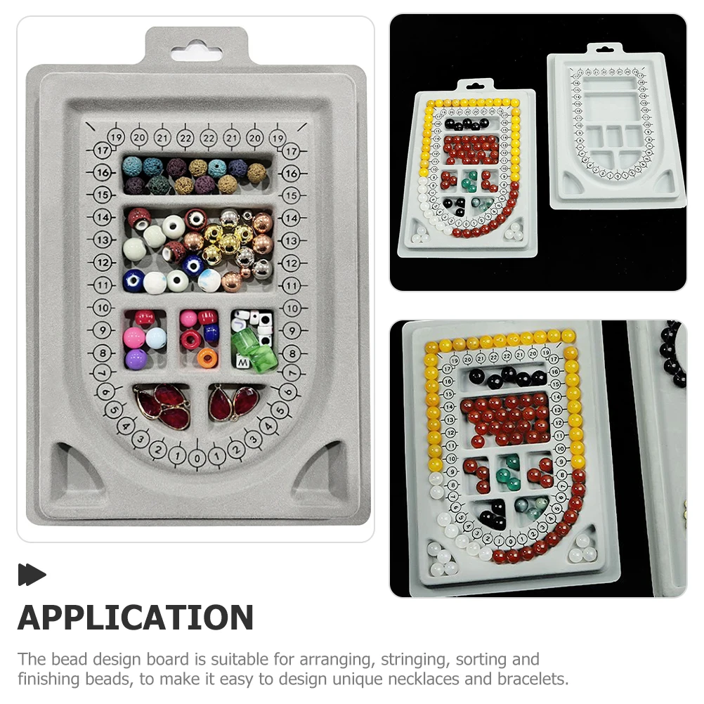 

Premium Bead Design Board Durable Plastic Jewelry Making Tray For Necklace Bracelet Diy Stringing Sorting With Groove Tool For