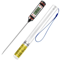 Portable Digital Kitchen Thermometer Barbecue Water Oil Cooking Meat Food Thermometers 304 Stainless Steel Probe Tools