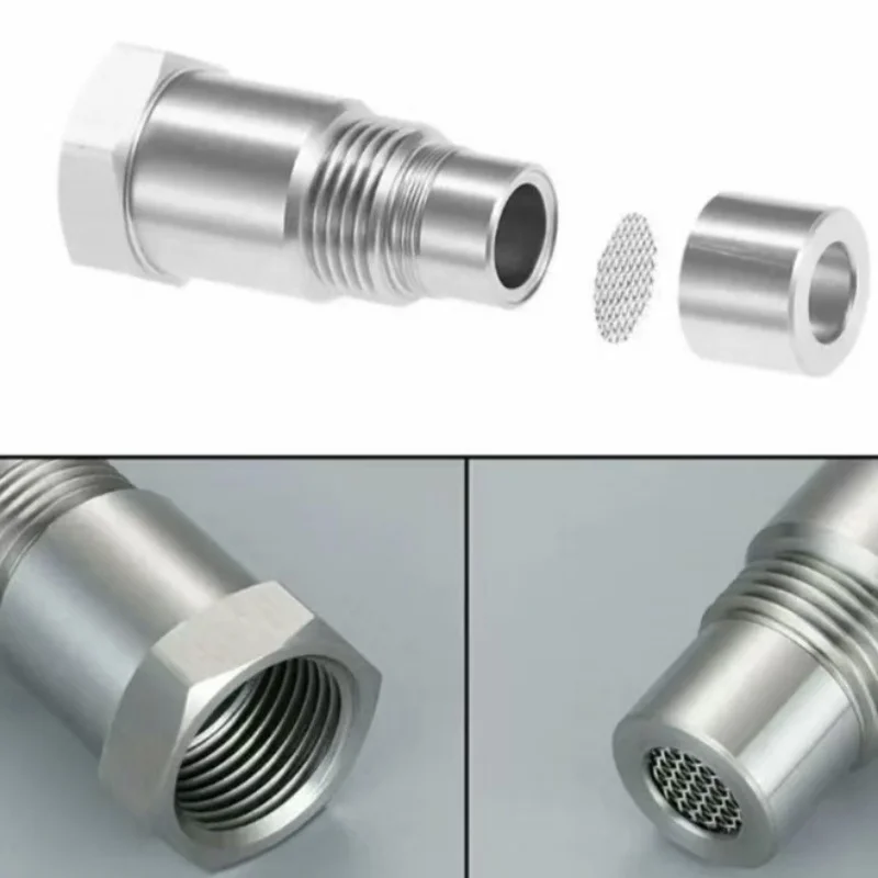 جديد الأكسجين O2 الاستشعار فاصل محول موصل أجزاء تعديل السيارة M18X1.5 مع شاشة تصفية #6