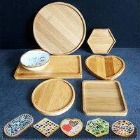 1PC DIY Bamboo Mosaic Coaster Bottom Mat Handmade Heart Square Coaster Cup Wood Tray Children Handmade Craft Tool Pad