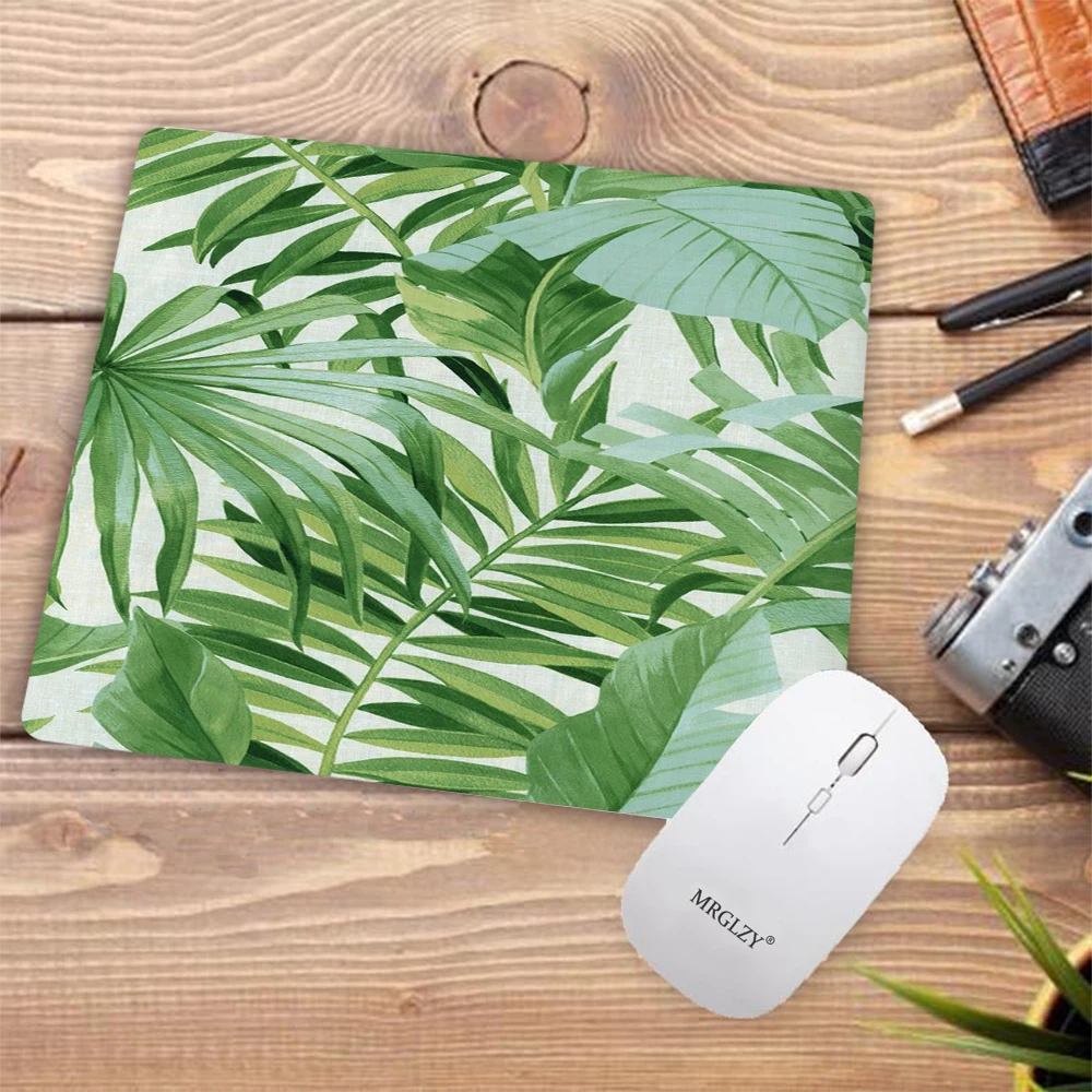 Tropical Palm Leaf Muose Gaming Pad Table Mat Cheap Tablets Playmat Laptop Accessories Pads Gammer Mouse Pad for Office Table