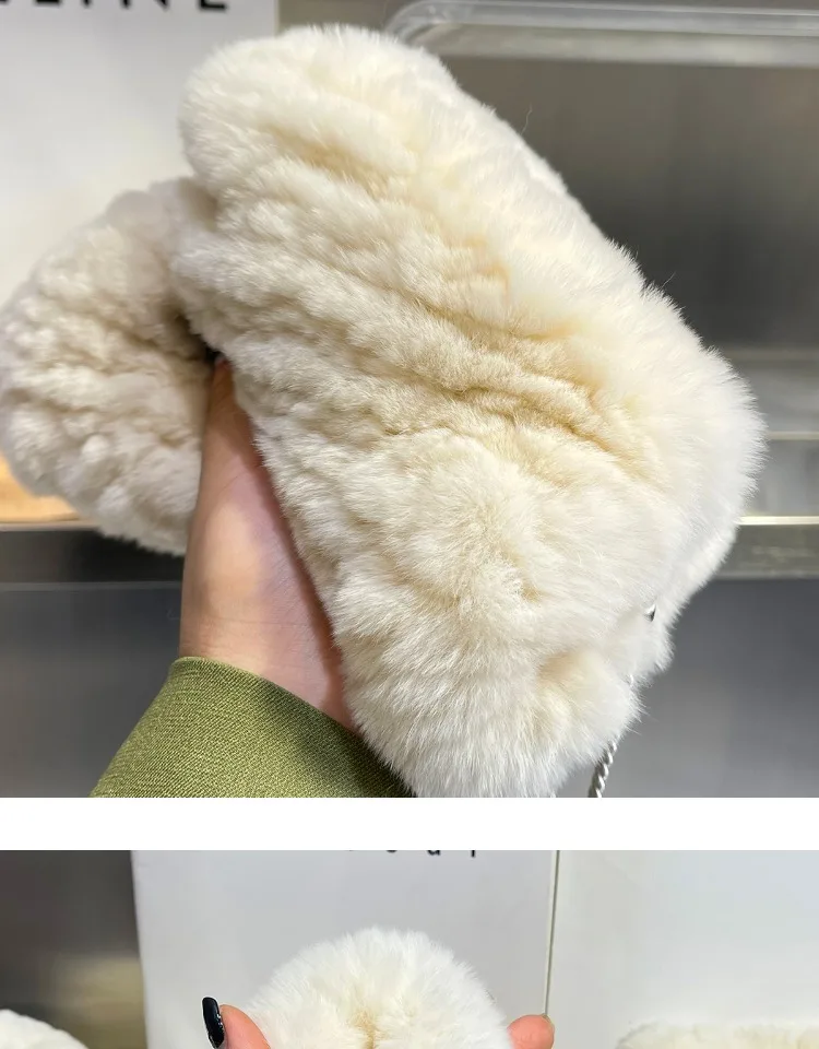 Women's Winter Warm Real Rex Rabbit Fur Gloves Good Elastic Ladies Fur Mittens Girls Outdoor Warm Natural Rex Rabbit Fur Mittens