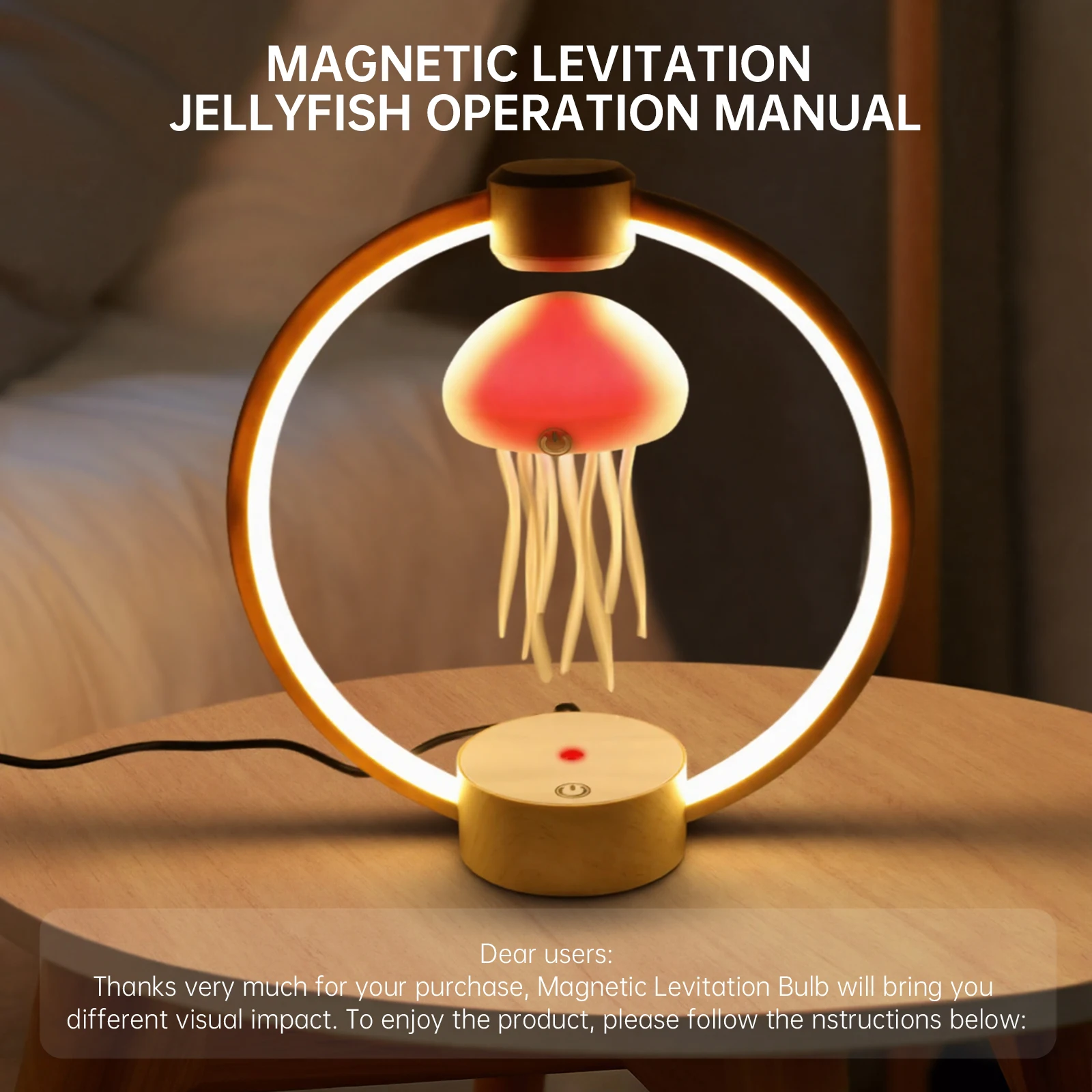 Lámpara de medusas Maglev, luz ambiental, luz nocturna, tentáculos de natación, gradiente colorido, dormitorio, sala de estar, estudio, luz de ambiente