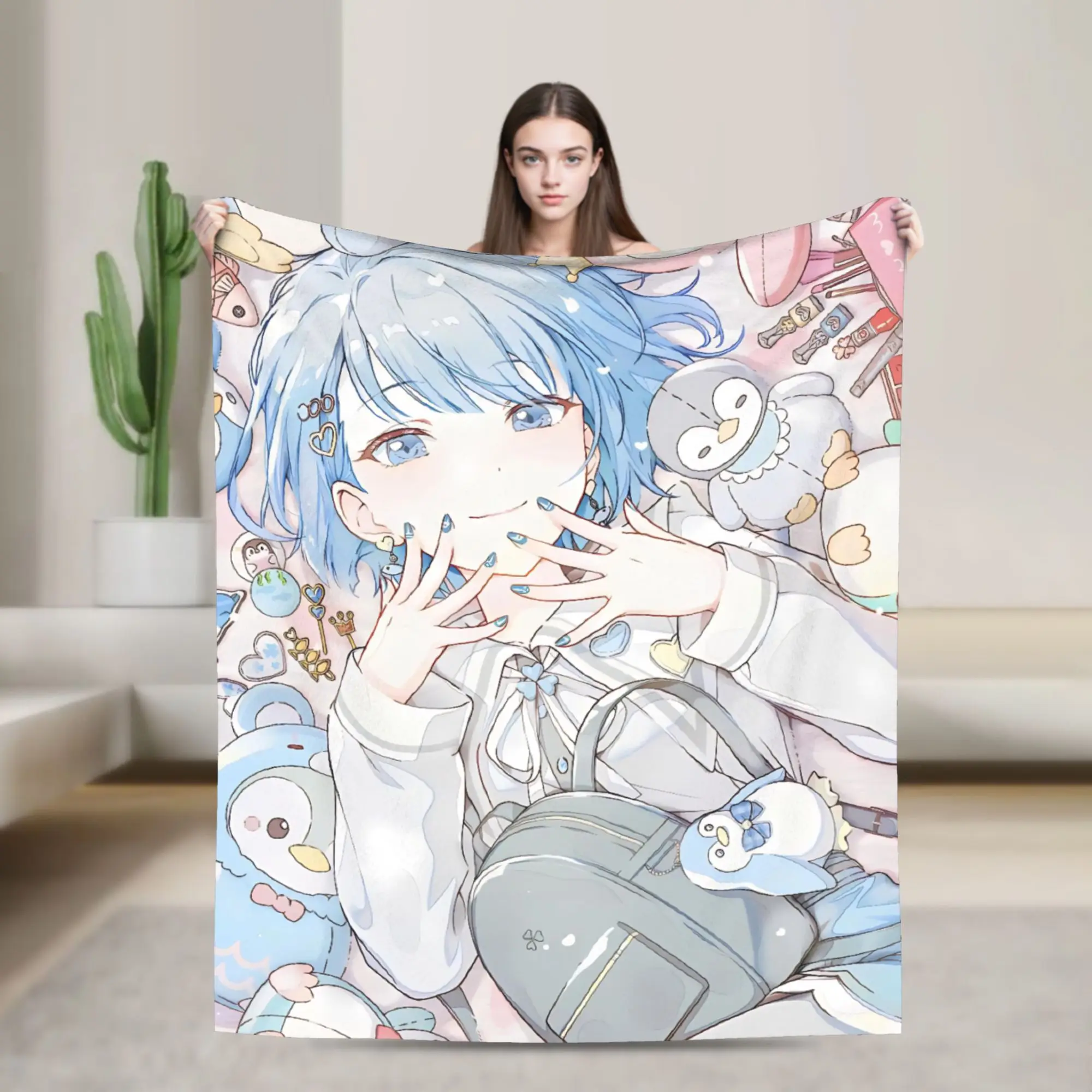 

Project Sekai Colorful Stage Blankets Warm Novelty Plush Throw Blanket For Couch Chair Camping Flannel Bedspread Bed Cover