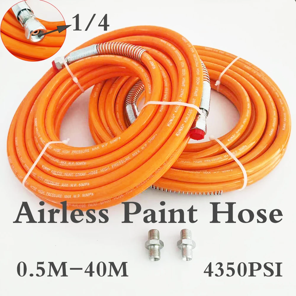 

Airless Paint Hose4350PSI 0.5~40m Tube Pipe High Pressure Hose 1/4" BSP Airless Paint Sprayer Spare Part Paint Sprayer Hose