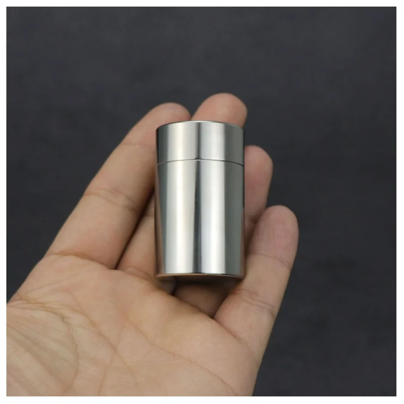 304 Stainless Steel Waterproof Mini Seal Pot Pills Portable Travel Outdoor Home Container Sealed Can Storage Bottles Firstaid