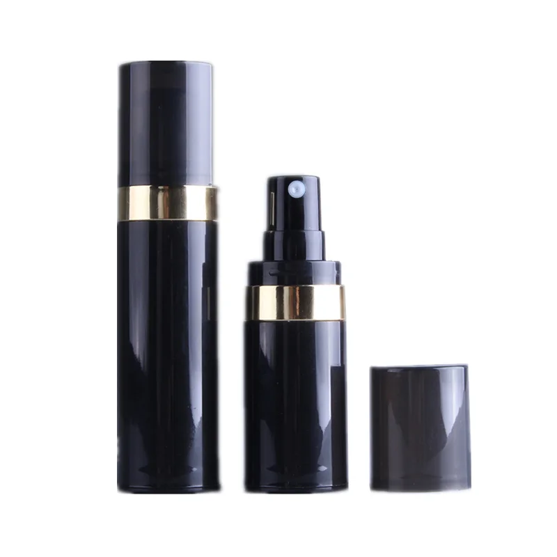 

15ml 30ml 50ml Black Airless Scrum Cream Pump Bottle PP Travel Dispenser Refillable Containers Foundation Empty Lotion Packaging