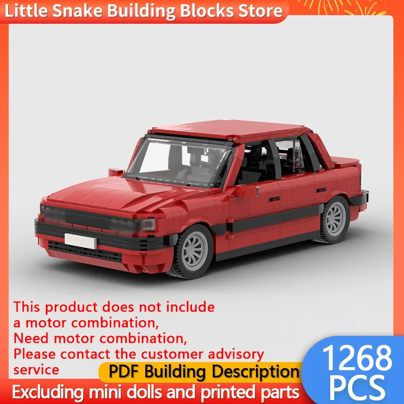 Speed Racing Car Model MOC Building Bricks B3 Red Compact Car Modular Technology Children Holiday Gifts Assemble Toys Suit