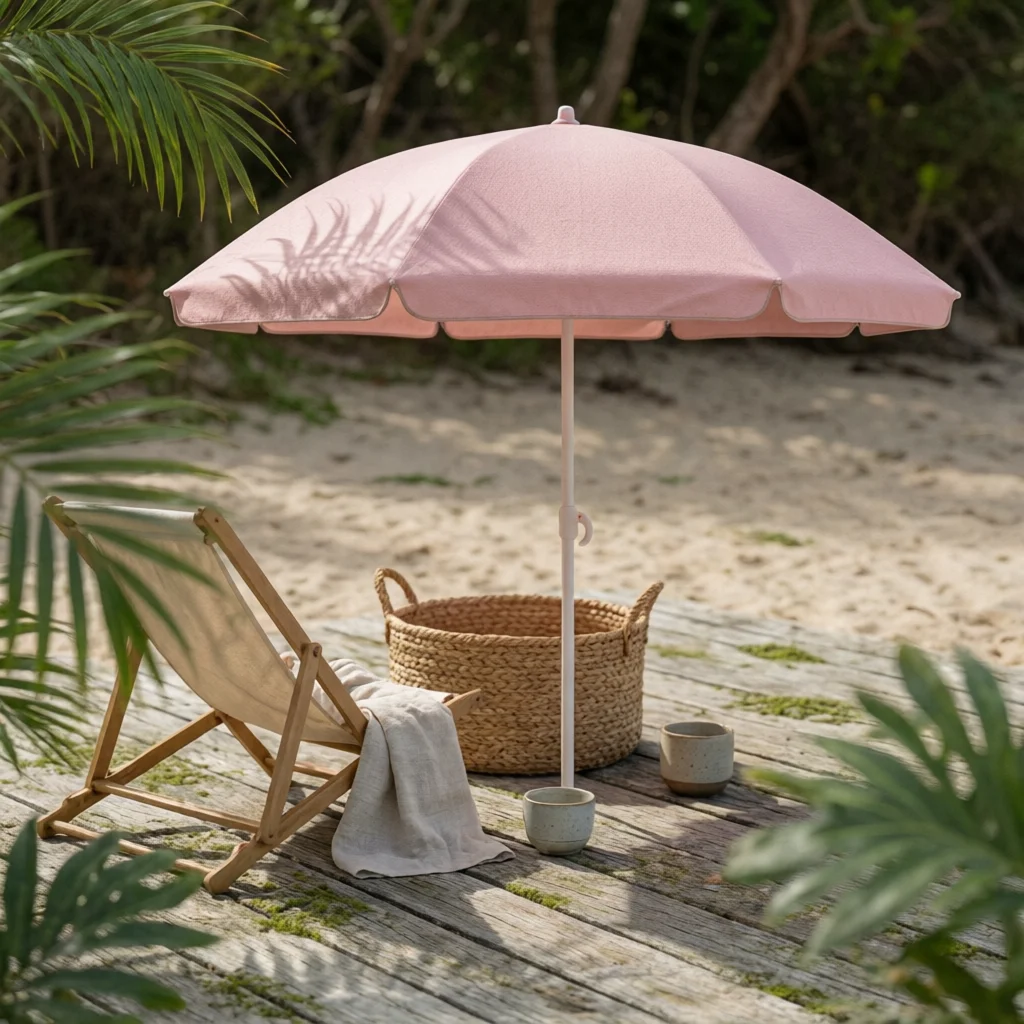 

Tilting Market Umbrella Fiberglass Frame Outdoor Market Umbrella Sunshade Cover Black Underside Light-Colored Shaft