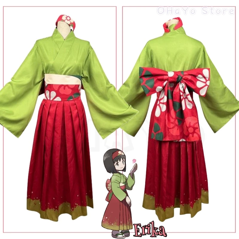 

Erika Cosplay Anime Cosplay Costume Uniform Cosplay Performance Dress Kimono Daily Outfit Halloween Party Woman Cosplay Set