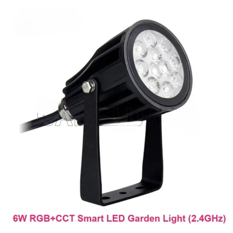 DC24V Outdoor RGBCCT Lawn Light IP66 Waterproof 2.4G RF Graffiti WiFi Smart Landscape Buried Spotlight