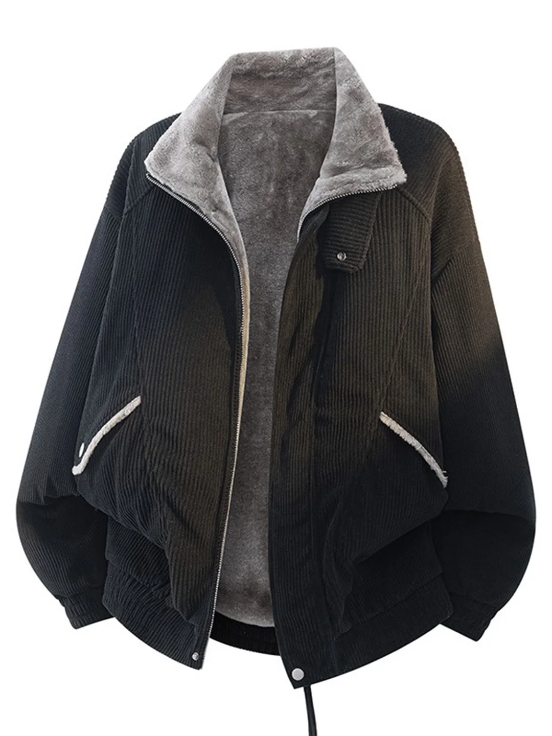 

Ретро-японская утепленная вельветовая хлопковая куртка для мужчин: модная, плотная, теплая зимняя повседневная верхняя одежда с воротником