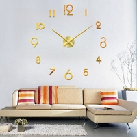 Large 3D Wall Clock Luminous Classic Wall Clocks DIY Digital Clock Wall Watches Stickers Silent Clock for Home Living Room Table
