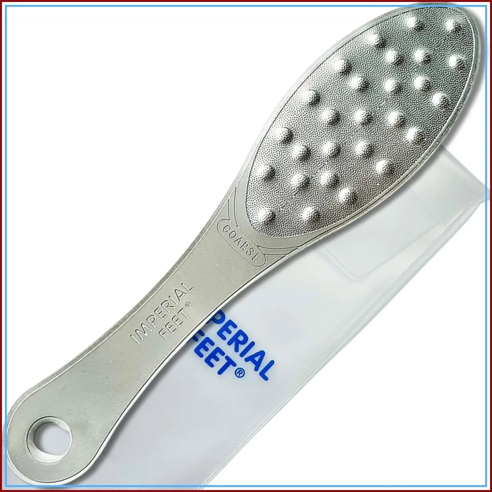 

Double-Sided Stainless Steel Foot File, Callus Remover, Wet/Dry Use, Easy Clean Pedicure Tool