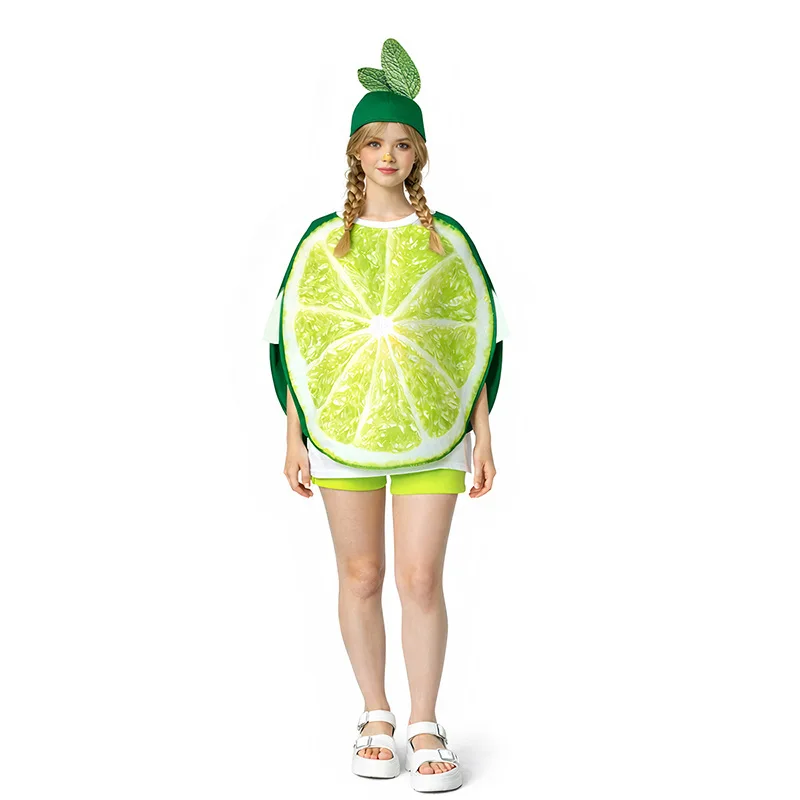 

Adult loween Cute Creative Fruit Role-plang Clothes Lemon Cosplay Funny Performance Outfit Stage Costume Ladies' Faion