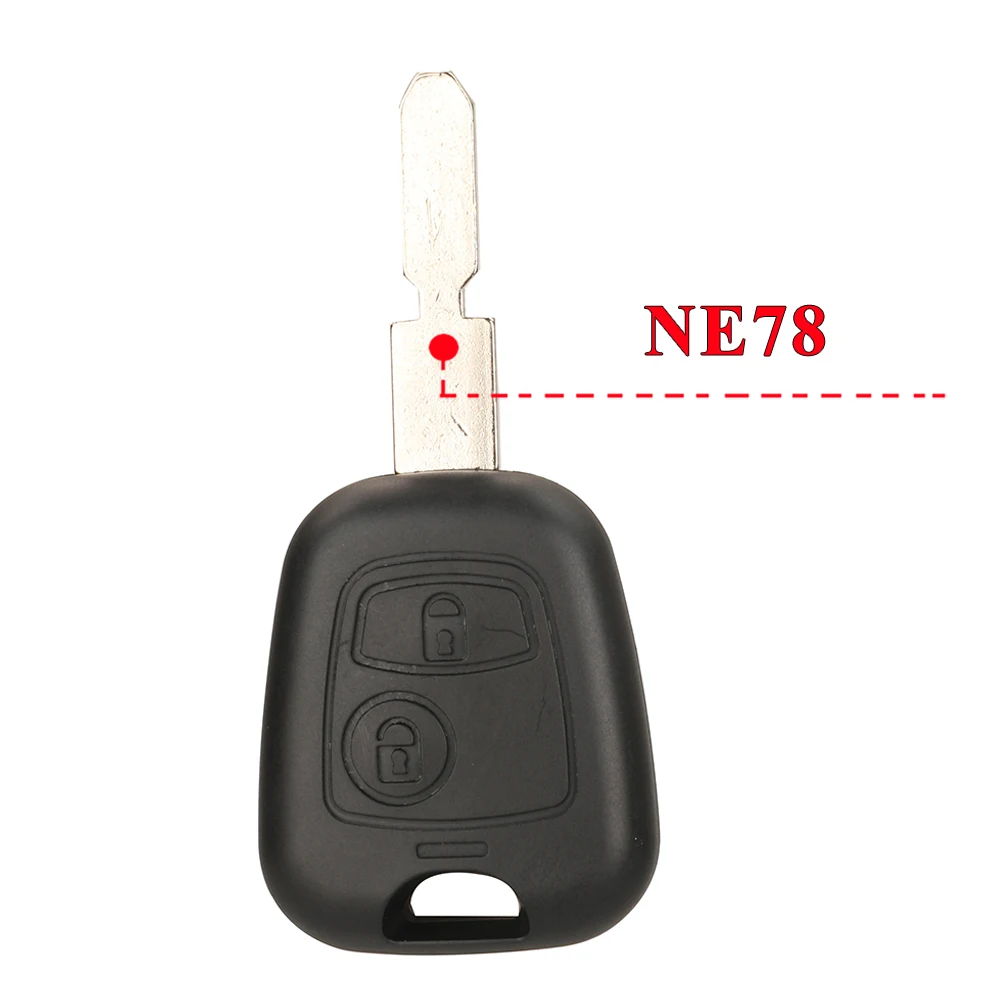 Jingyuqin 5 stücke 434Mhz ID46 2 Taste Fernbedienung Auto Schlüssel Für Peugeot 207 307 407 206 306 406 Für citroen Saxo Picasso Xsara Berlingo C3