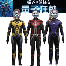 Superhero Ant Man Costume Antman And The Wasp Halloween Mask Helmet Jumpsuit Bodysuit Zentai Suit Adult Kids Quantumania Cosplay