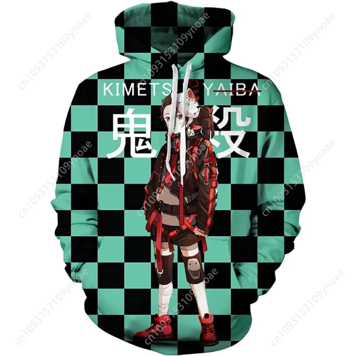 Kamado Nezuko Anime Hoodie Men Women Teentager 3D Printed Cotton Hooded Sweatshirt Pullover Tops Outerwear Full Frame Hoodies