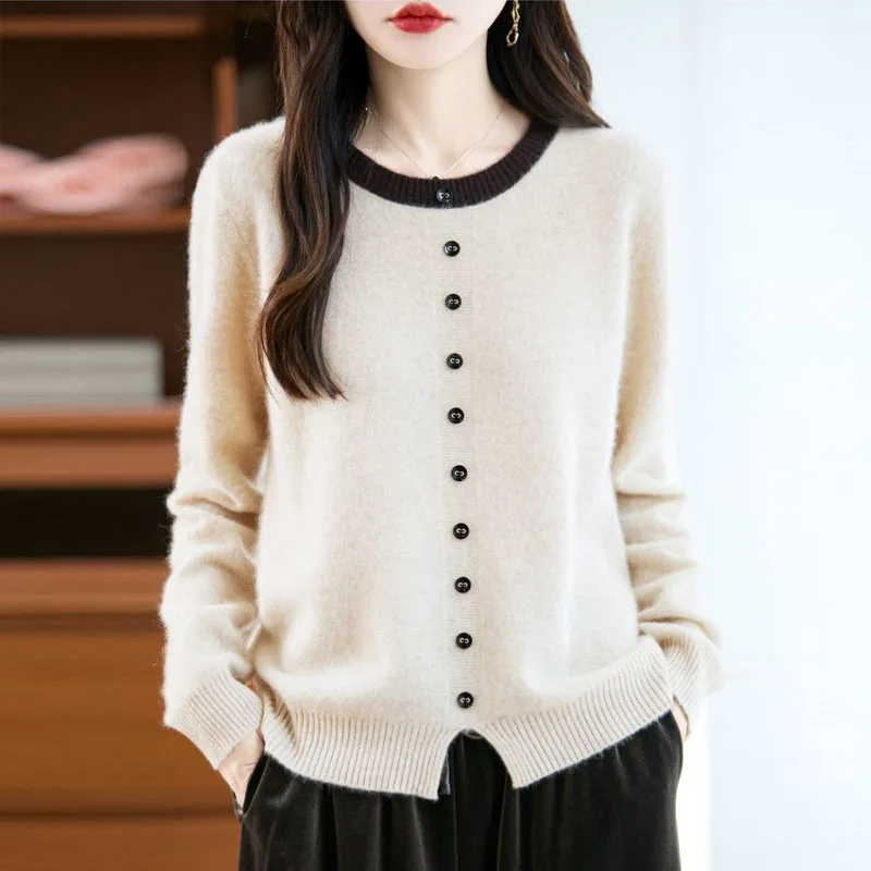 

Трикотаж Sueters De Mujer, вязаный свитер с длинными рукавами, женские пуловеры, новый вязаный свитер с круглым вырезом, пуловер, женские топы Q1642