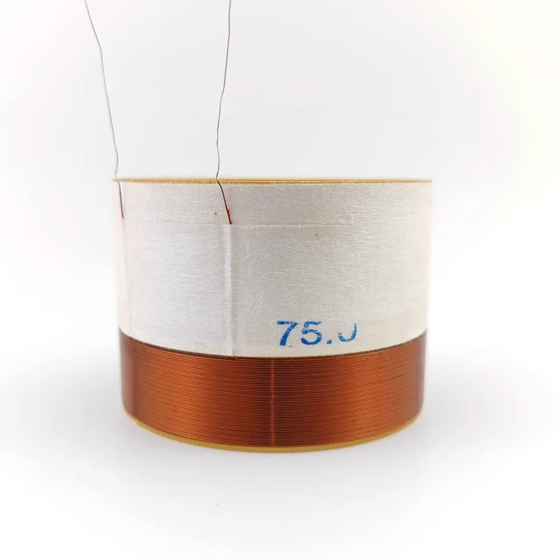 GHXAMP 1PC 75mm Bass voice coil inner and outer winding imported fiberglass copper-clad aluminum round wire