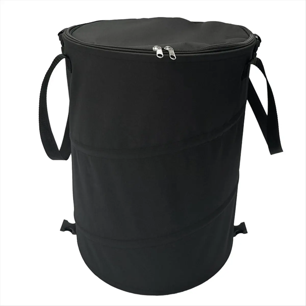 L79A Camping Trash Can Foldable Portable Outdoor Garbage Bin Camping Supplies Garden Storage Bag Black